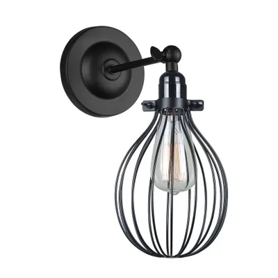 Zdjęcie produktu dla Kinkiet lampa Italux Lesto LED industrialny czarny MBM-2676/1 BK