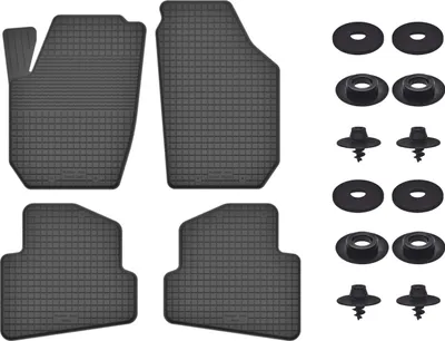 Produktbild von Gummimatten Mit Stoppern Für: Volkswagen Polo V (2009-2017) Schwarz Set