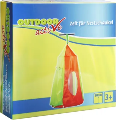 Produktbild von Outdoor active Zelt für Nestschaukel 90 cm – Spielspaß – Orange/Grün