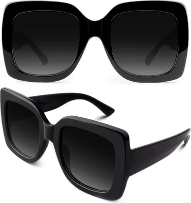 Produktbild von Übergroße Retro Quadratische Sonnenbrille Damen UV400 Vintage