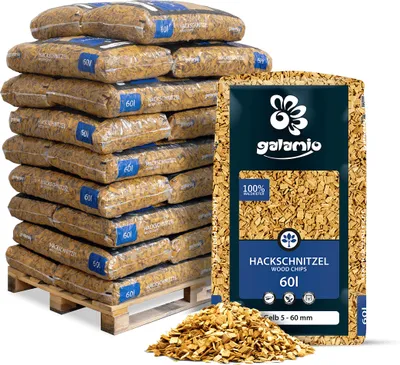 Produktbild von Galamio Holzhackschnitzel Gelb 60l x 26 Sack 1560l Palette