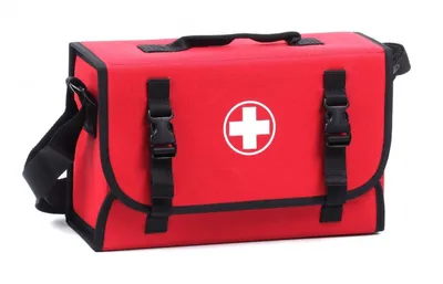Image de Trousse de premiers secours en sac pour 10 personnes, rouge