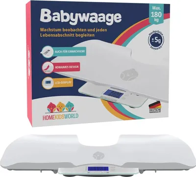 Produktbild von HomeKidsWorld Kombi-Waage Baby & Erwachsene – digital & präzise