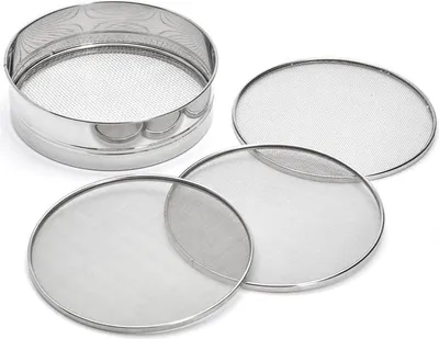 Image de Passoire en acier inoxydable avec tamis interchangeables - polyvalente - 4 pièces - Argent - Acier inoxydable