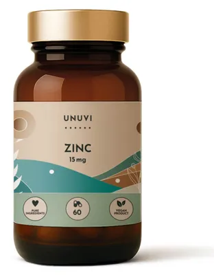 Produktbild von Zinkpicolinat 15 mg 60 Kapseln UNUVI Supplement für Immunität Haut Haare