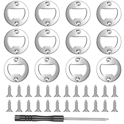 Produktbild von Flaschenöffner-Einsätze - 12 Stück aus Edelstahl - DIY Bieröffner-Rohling