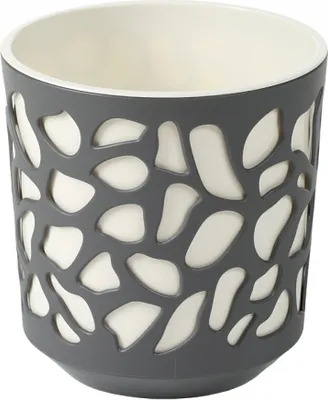 Produktbild von Übertopf Duet ø14 cm anthrazit/creme