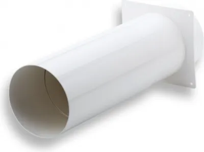 Immagine prodotto di Raccordo a parete 1 flusso 125 / Raccordo tubo tondo / Flusso di coppia (sistema Ø 125)