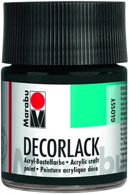 Obrázok produktu pre Marabu 1130 05 073 Decorlack Akrylová čierna 50 ml(S)
