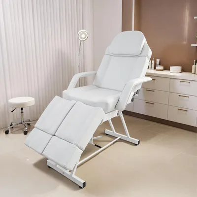 Produktbild von Weiß Massageliege Kosmetikliege Tattooliege Therapieliege höhenverstellbar Massagebett Schönheitsbett