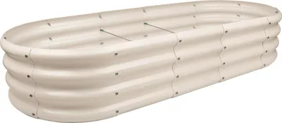 Produktbild von Abgerundetes Hochbeet aus verzinktem Stahl – 180 cm x 90 cm – Elfenbein