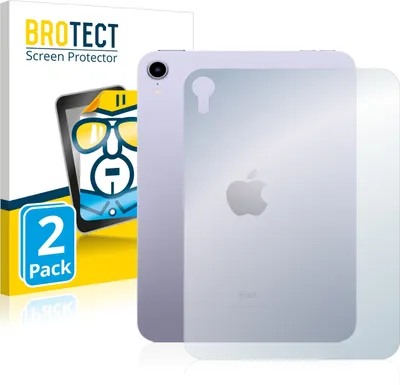 Produktbild von 2x Für Apple iPad Mini 6 WiFi 2021 (Rückseite, 6 Gen.) Schutzfolie BROTECT Displayschutz Display Schutz Folie Klar Transparent