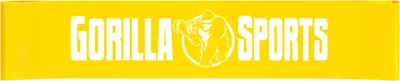Produktbild von GORILLA SPORTS® Widerstandsbänder - 0,6mm, Rutschfest, aus Latex, Gelb - Resistance bands, Fitnessbänder, Gymnastikband, Krafttraining, Trainingsband