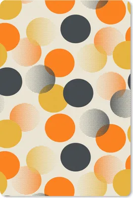 Produktbild von MuchoWow® Mauspad Mousepad Tupfen - Design - Retro - Orange 18x27 cm - Mousepads - Maus Mat - Pad - Mausunterlage