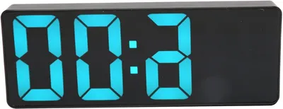 Immagine prodotto di Sveglia digitale - Orologio LED - Visualizzazione dell'ora - Display grande - 16 x 6 cm - Nero