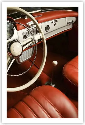Produktbild von Poster - Poster ohne Rahmen - Auto Innenraum Klassisch - 61x91,5 cm - Wand Bild - Wanddeko - Wandbilder - Kunstposter - Wandposter - Bilder - Kunstdruck - Wanddekoration - Wandbild - P2XPA61x91-0149