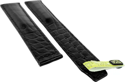 Produktbild von Maurice Lacroix Masterpiece Uhrenarmband XL Kroko Leder schwarz 33163