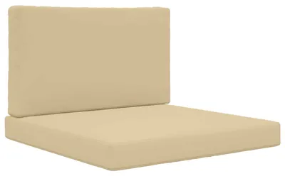 Image de Coussin de sol pour canapé d'extérieur, polyester, beige, 80 x 80 cm