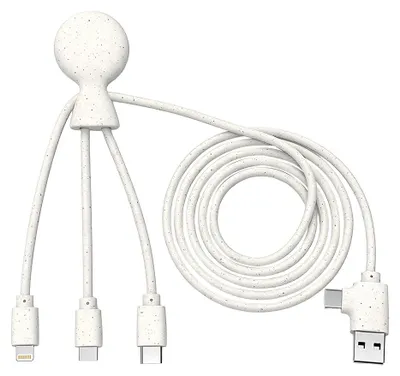 Zdjęcie produktu dla XOOPAR, kabel 5 w 1 MrUSB A C/Micro USB i USB C oraz Lightning 1 m, biały