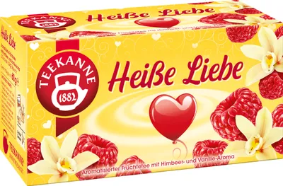 Produktbild von Teekanne Früchtetee Heisse Liebe Himbeer-Vanille-Geschmack