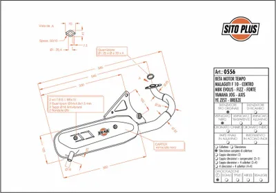 Obrázok produktu pre Výfukový systém LeoVince SITOPLUS, s certifikátom ABE, kompatibilný s motocyklom Yamaha Jog RR 50