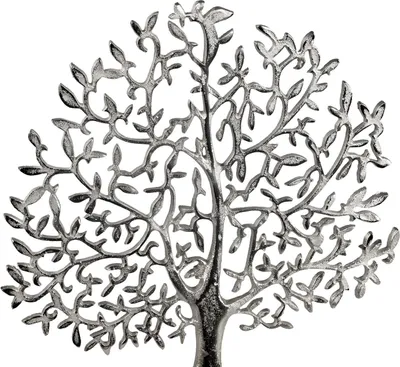 Produktbild von Formano Lebensbaum 40cm Aluminium Mangoholz Deko Baum Aufsteller in Braun/Silber
