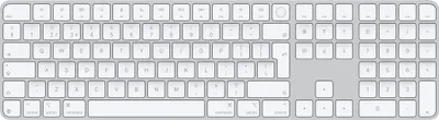 Produktbild von Apple Magic, Volle Größe (100%), Verkabelt & Kabellos, USB + Bluetooth, QWERTY, Weiß