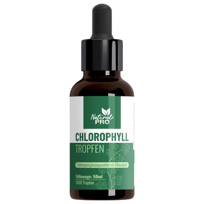 Produktbild von Natural Pro | Chlorophyll Tropfen | Flüssiges Pflanzenchlorophyll mit Alfalfa