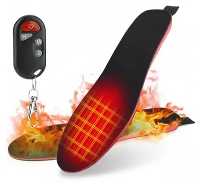 Produktbild von Zimilo Beheizbare Einlegesohlen mit Fernbedienung, 3 Heizstufen Akkubeheizte Schuhsohlen Zuschneidbar Gr. 41-46, Thermosohlen für Winter Outdoor Ski