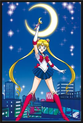 Image de Sailor Moon - Affiche - Sailor + cadre interchangeable, Shinsuke® Maxi en plastique noir, vitre en acrylique