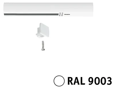 Zdjęcie produktu dla Złącze zasilające URail   161 x 18 mm, maks. 1000 W, kolor sygnałowy biały