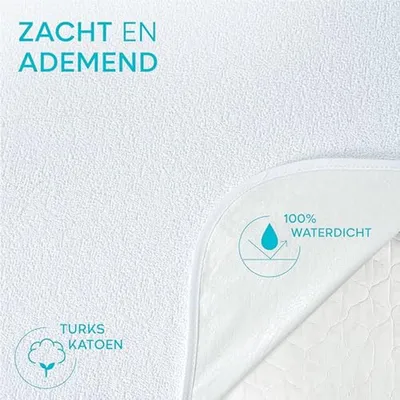 Wasserdichter Matratzenschoner 80x190 cm - Atmungsaktive Baumwolle mit 4 elastischen Ecken