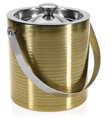 Produktbild von Eiseimer aus Edelstahl, doppelwandiger Eiswürfelbehälter
