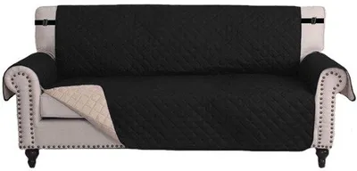 Obrázek produktu pro Univerzální pohovka – třímístná – ideální do obývacího pokoje – pohodlná a odolná – 281 × 190 cm – černá