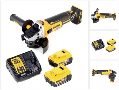 Immagine prodotto di Smerigliatrice angolare a batteria DeWalt DCG 405 M2 18V 125mm brushless + 2x batteria 4.0Ah + caricabatterie