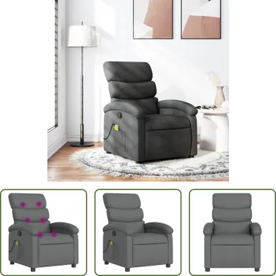 Produktbild von The Living Store Massagesessel Dunkelgrau Stoff