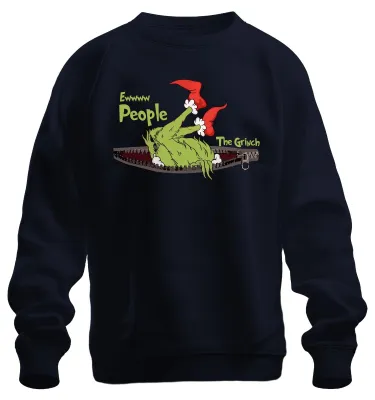 Immagine prodotto di The Grinch Ewww People Christmas Funny Gift Introvert Unisex Felpa Pullover, Navy, S