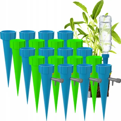 Produktbild von Pflanzenbewässerer 20er Set, Blumentopf-Bewässerungspatronen für Topfpflanzen, kompatibel mit 500 ml Flaschen, transparent