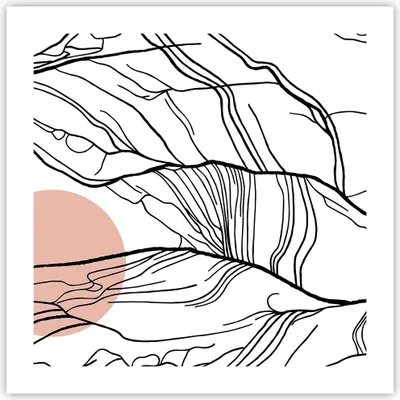 Produktbild von Poster - Poster ohne Rahmen - Abstraktion Linien Sonne - 50x50 cm - Wand Bild - Wanddeko - Wandbilder - Kunstposter - Wandposter - Bilder - Kunstdruck - Wanddekoration - Wandbild - P2XAC50x50-4770