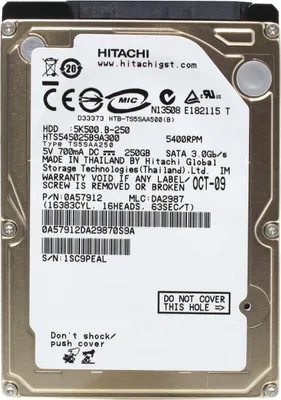 Immagine prodotto di Hard Disk 250gb Hitachi Sata 2,5" Interno Hts545025b9a300 Notebook Laptop Pc