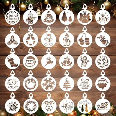 30 Keksschablonen Weihnachten Schneeflocke Weihnachtsmann Backschablonen