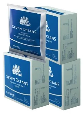 Produktbild von Seven Oceans Emergency Food Rations and Water For Survival 1500g + 500ml
