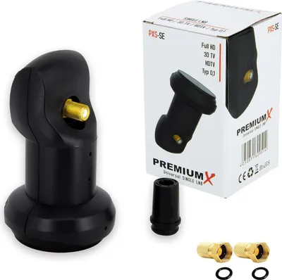 Produktbild von PremiumX Single LNB 0,1 dB Digital Sat Empfangs Kopf 2x F-Stecker