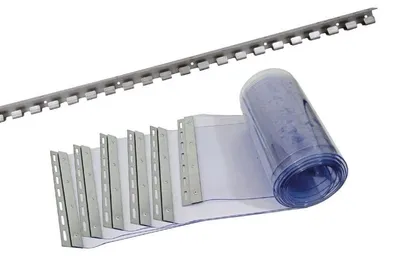 Produktbild von LISTER Pendeltürfolien Set 6 Lamellen Edelstahl