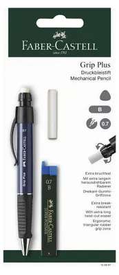 Produktbild von Faber-Castell Grip Plus Ball set, Schwarz, Grau, B, Twist-out