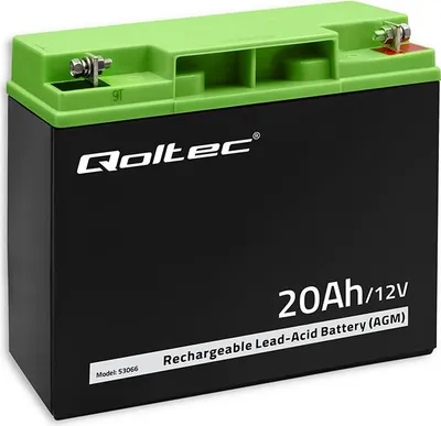 Zdjęcie produktu dla Qoltec 53066, Ołowiany (VRLA), 12 V, 1 szt., Szary, 20 Ah, 10 lat(a)