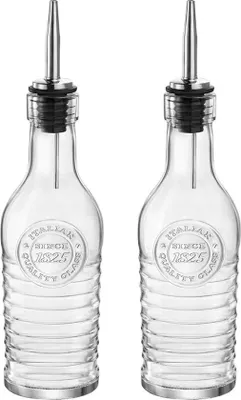 Image de Set de bouteilles d'huile et de vinaigre, 2 pièces, 26,8 cl, acier inoxydable