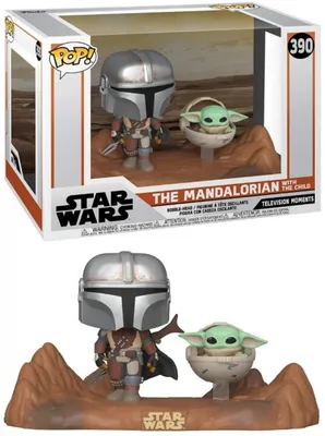 Obrázek produktu pro Funko POP! Star Wars The Mandalorian Mandalorian & The Child Baby Yoda 390