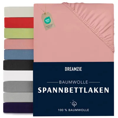 Productafbeelding van Dreamzie - Spannenlaken - 80x160 cm - 100% katoenen jersey