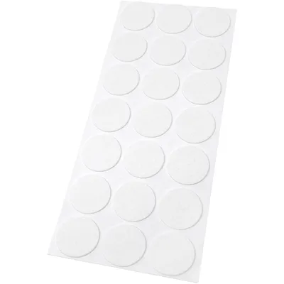 Produktbild von Adsamm® | 21 x Filzgleiter | Ø 30 mm | Weiß | rund | 1.5 mm dünne selbstklebende Filz-Möbelgleiter in